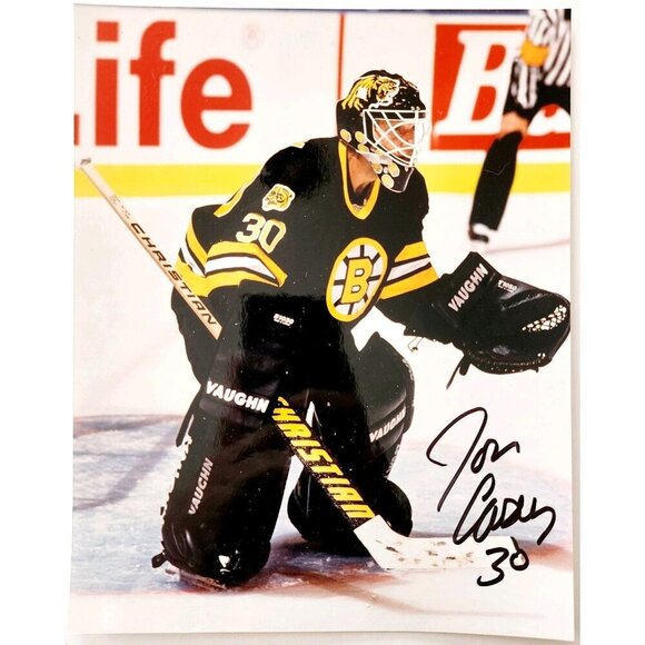 1994 Jon Casey SIGNED 8 x10 Photo Boston Bruins NHL Hockey Goaltender DWA20 - Picture 2 of 2